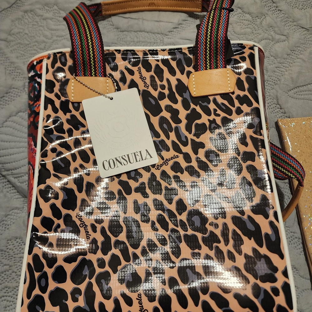 Consuela Leopard Print Tote Bag